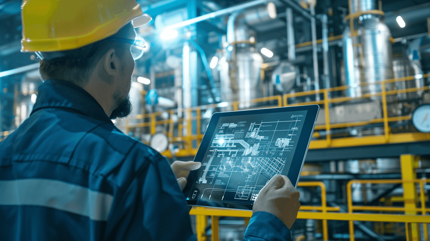 Industrial facility floor plan and equipment monitoring
